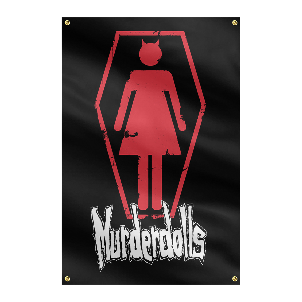 Murderdolls - Coffin Logo Flag - Black